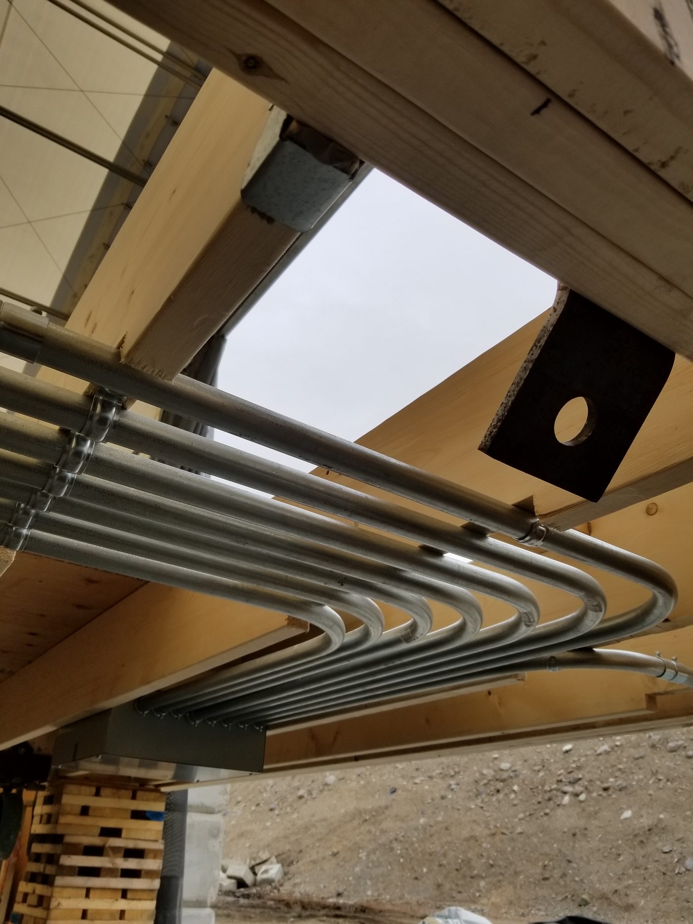 EMT conduit rough-in