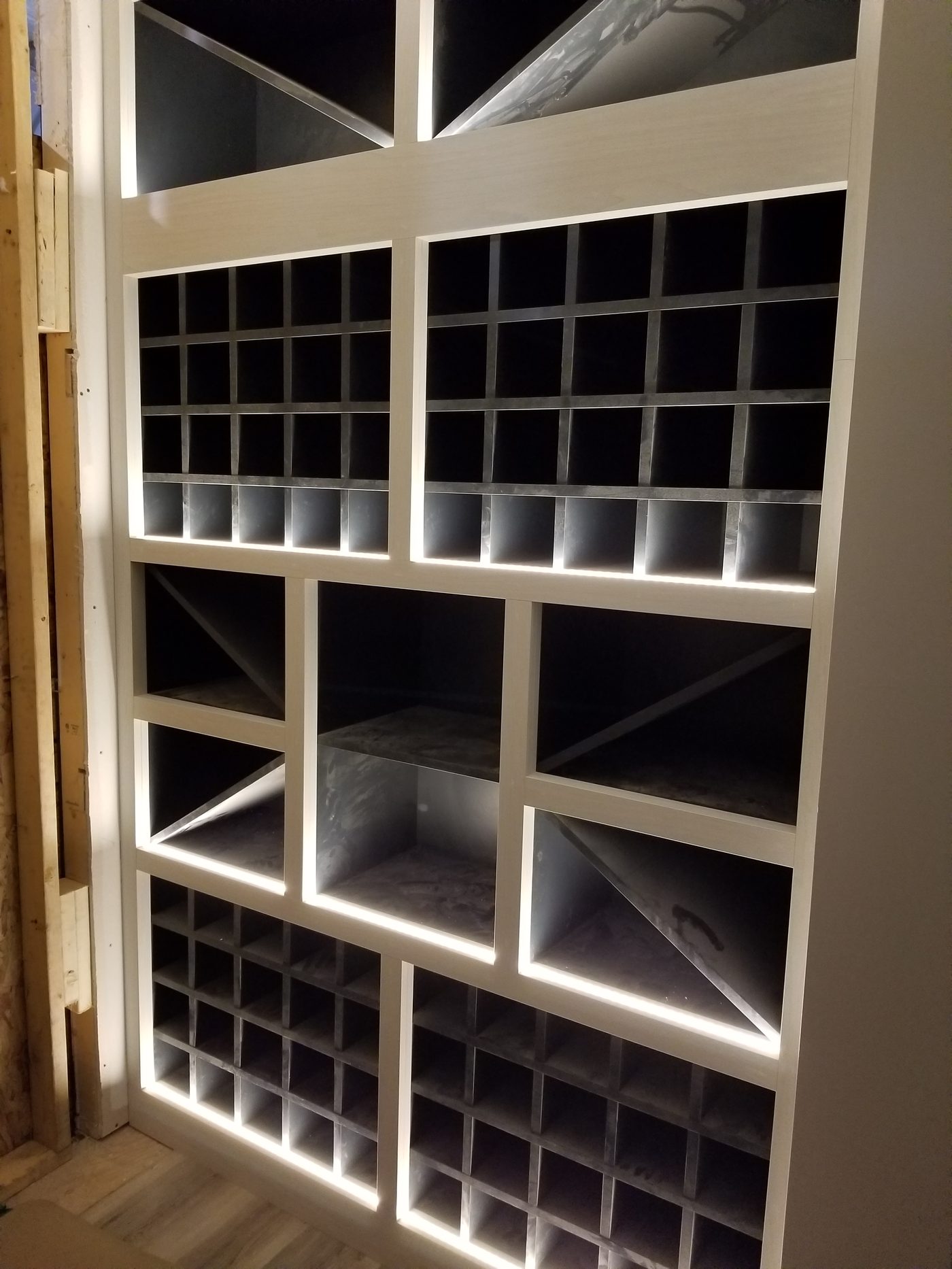 Custom wine cellar lighting